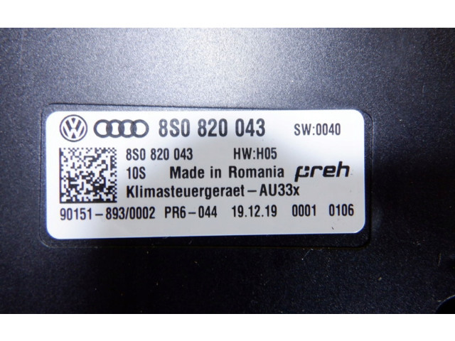 Блок управления 8S0820043 Audi TT TTS RS Mk3 8S