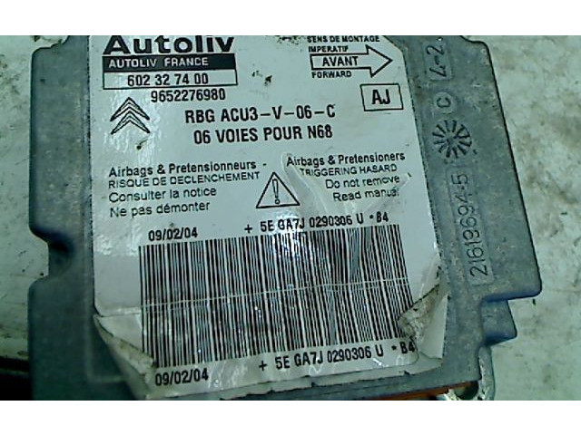 Блок подушек безопасности 602327400, 602327400 Citroen Xsara Picasso