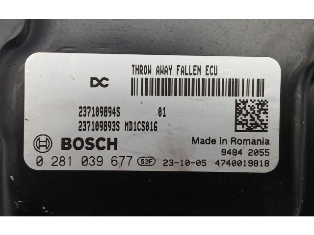 Řídící jednotka 237109894S, 0281039677 Renault Kangoo III 2023