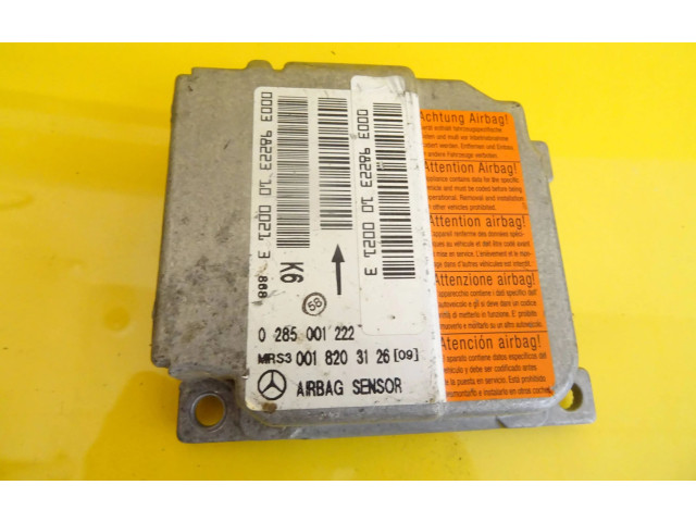 Блок подушек безопасности 0285001222, 0018203126 Mercedes-Benz A W168