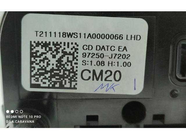 Блок управления климат-контролем 97250J7202   KIA Xceed