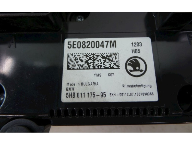 Блок управления климат-контролем 5E0820047M, 5E0820047M   Skoda Octavia Mk3 (5E)