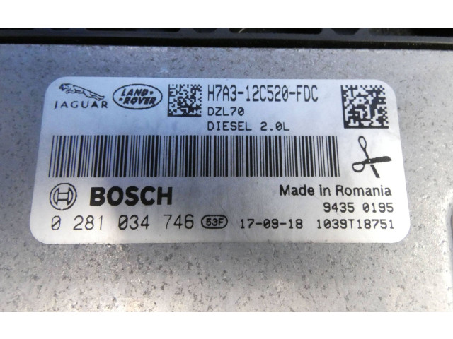 Блок управления двигателем Блок управления H7A3-12C520-FDC, 0281034746 Jaguar XF X260