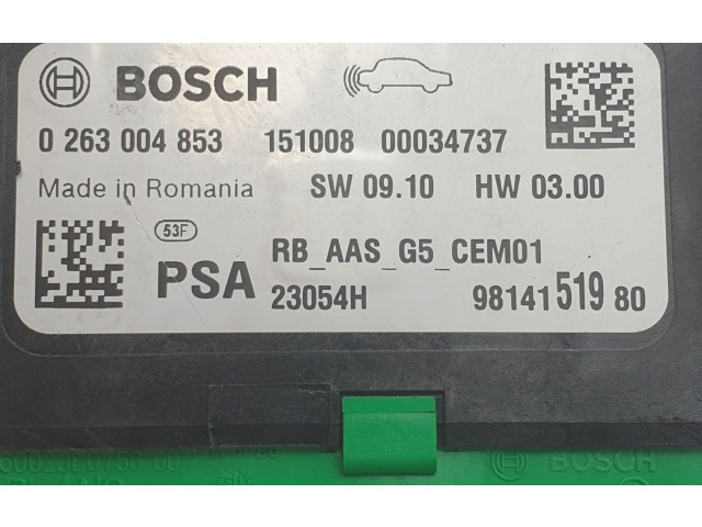 Блок управления 9814151980, 9814151980 Peugeot 2008 I