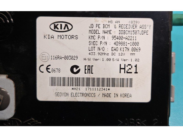 Блок комфорта 95400-A2211, IMPRK1429295   KIA Ceed   