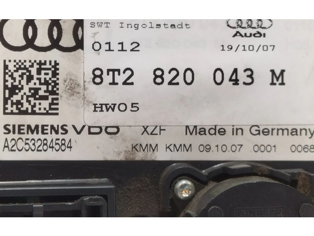 Модуль блока управления кондиционером 8T2820043M   Audi A5 8T 8F