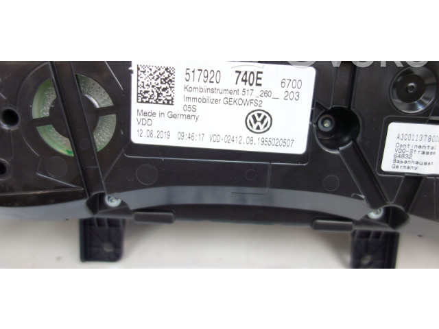Панель приборов 517920740E, 517920740E Volkswagen Golf Sportsvan
