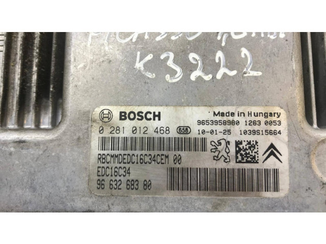 Блок управления двигателя 9663268380, k3222   Citroen Xsara Picasso