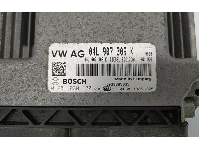Блок управления двигателя 04L907309K, 0281030170 Volkswagen Caddy