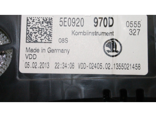 Přístrojová deska Skoda Octavia Mk3 (5E) 2013 5E0920970D