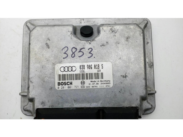 Řídící jednotka 038906018S, 0281001721 Audi A4 S4 B5 8D 1998