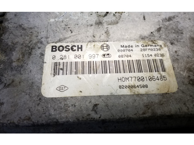 Блок управления двигателя 0281001997, 28FM0230 Renault Laguna I