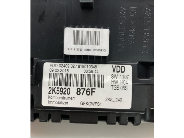 Přístrojová deska Volkswagen Caddy 2017 2K5920876F, FR1763