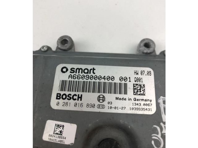 Блок управления двигателя A6609000400, 0281016890 Smart ForTwo II