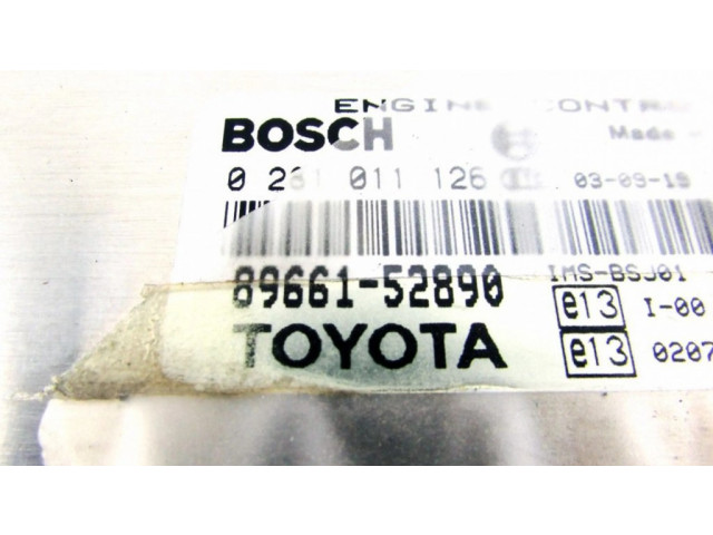 Řídící jednotka 89661 Toyota Yaris 2004