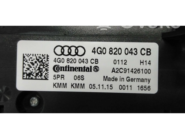 Блок управления климат-контролем 4G0820043CB   Audi A6 S6 C7 4G