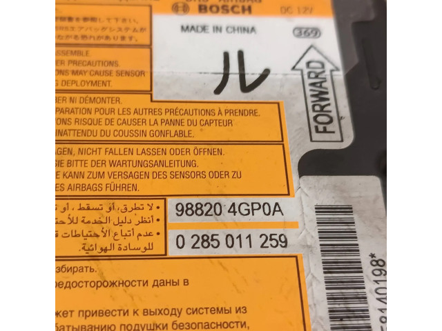 Блок подушек безопасности 988204GP0A, 0285011259 Infiniti Q50