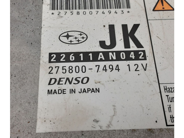 Блок управления двигателя 22611AP590, 2758009241   Subaru Legacy
