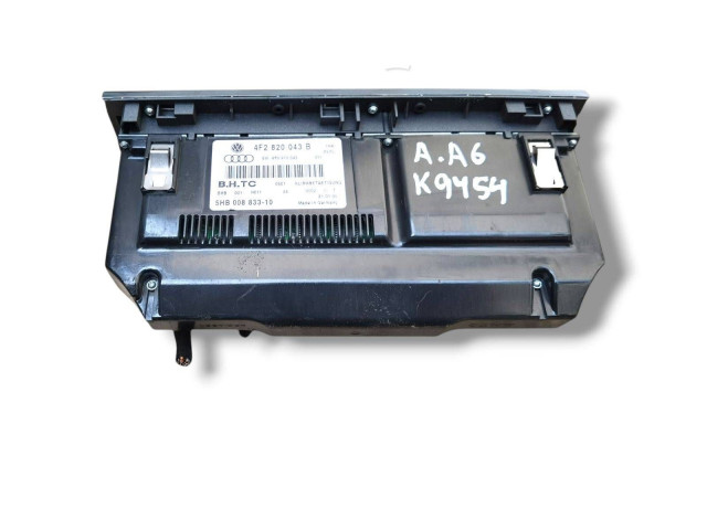 Блок управления климат-контролем 5HB008833-10, 4F2820043B Audi A6 S6 C6 4F