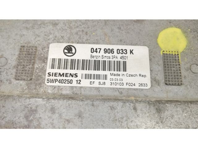Блок управления двигателя 047906033K Skoda Fabia Mk1 (6Y)