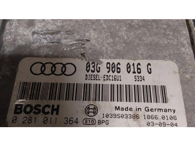 Блок управления двигателя 03G906016G, 1039S03386 Audi A3 S3 8P