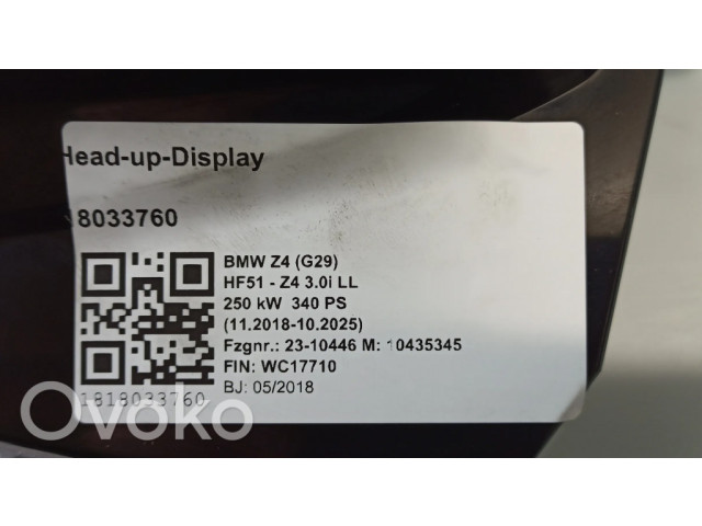 Дисплей    024419, 62305A092D7   BMW Z4 g29