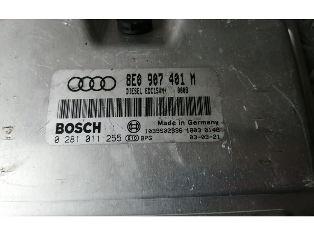 Блок управления двигателя 8E0907401M, 0281011255 Audi A6 S6 C5 4B