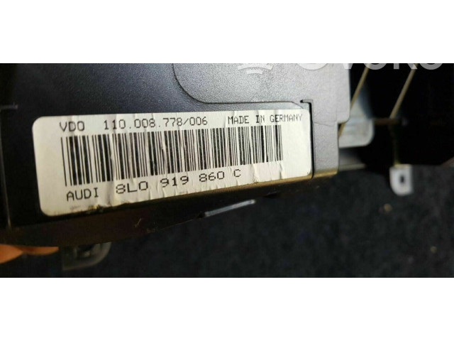 Панель приборов 8L0919860C Audi A3 S3 8L
