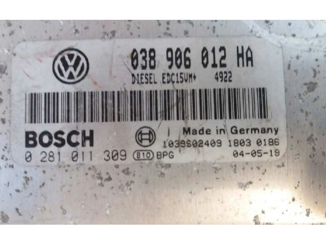Блок управления двигателя 0281011309, 038906012HA Skoda Octavia Mk1 (1U)