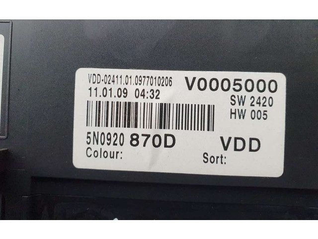 Přístrojová deska  Volkswagen Tiguan 2008 5N0920870D  