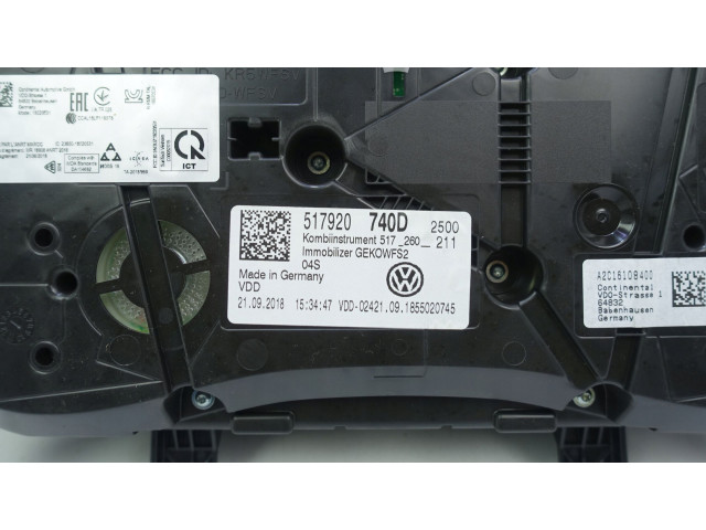 Панель приборов 517920740D, 39544KM Volkswagen Golf Sportsvan