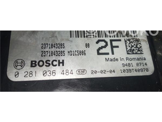 Блок управления 0281036484, K9KU782 Dacia Dokker