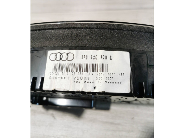 Спидометр (приборный щиток) 8P0920930R Audi A3 S3 A3 Sportback 8P