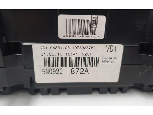 Přístrojová deska Volkswagen Tiguan 2008 5N0920872A