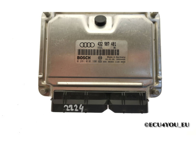 Блок управления двигателя 4D2907401, 0281010160   Audi A8 S8 D2 4D
