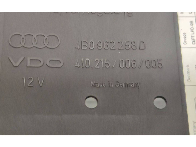 Блок комфорта 4B0962258D, 410215006005   Audi A6 S6 C5 4B   