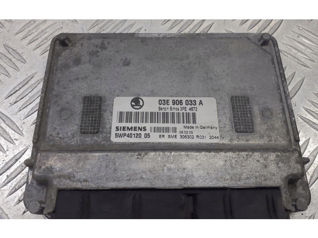 Блок управления двигателя 03E906033A Skoda Fabia Mk1 (6Y)