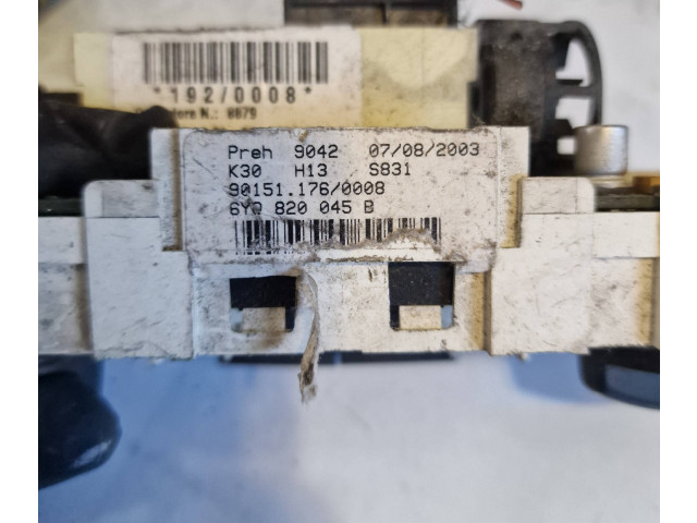 Блок управления климат-контролем 6Y0820045B, 901511760008 Skoda Fabia Mk1 (6Y)