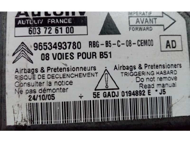 Блок подушек безопасности 603726100, 9653493780 Citroen C4 I
