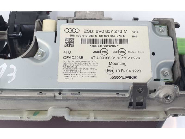 Дисплей 8V0857273M, 8V0857273M Audi A3 S3 A3 Sportback 8P
