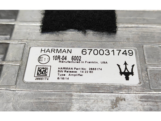 Звукоусилитель 670031749, 2665174 Maserati Ghibli