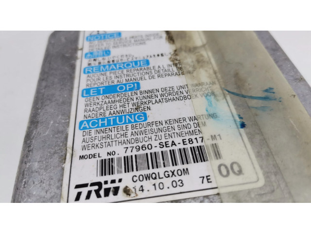 Блок подушек безопасности 77960SEAE817M1 Honda Accord