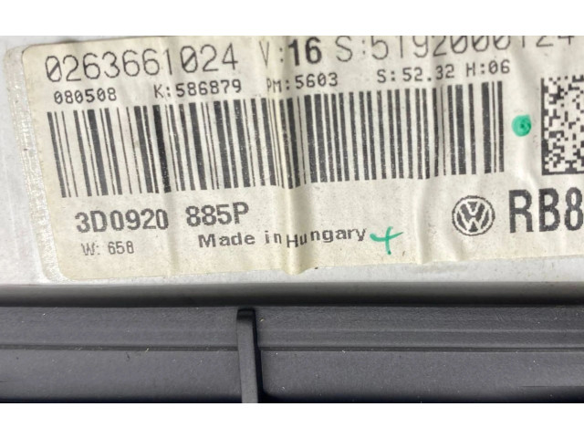 Панель приборов 3D0920885P, 0263661024 Volkswagen Phaeton