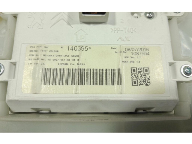 Панель приборов 9814039580, 9814039580 Peugeot 2008 I