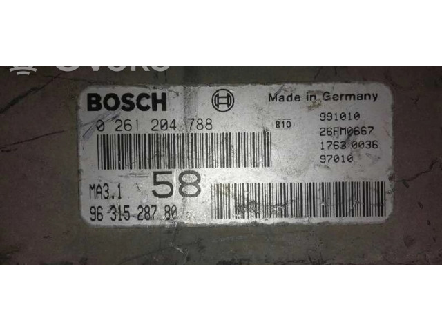 Řídící jednotka 0261204788, 9631528780 Peugeot 106