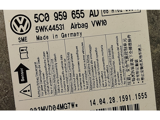 Блок подушек безопасности 5C0959655AD, 5WK44531 Volkswagen Jetta VI
