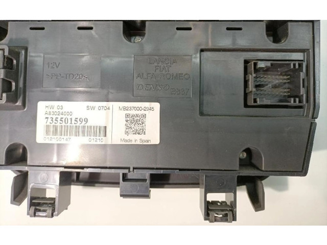 Блок управления климат-контролем 735501599, 735501599   Fiat Punto Evo