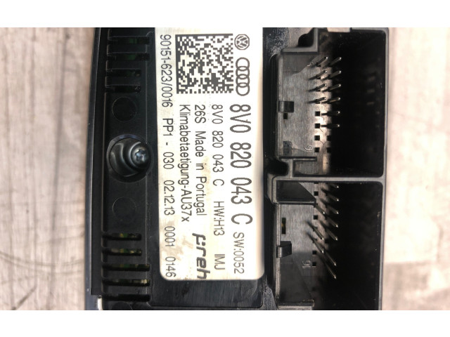Блок управления климат-контролем 8V0820043C, 901516230016   Audi A3 S3 A3 Sportback 8P