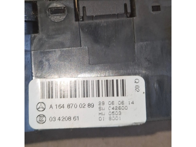 Блок управления климат-контролем A1648700289, 03420861   Mercedes-Benz GL X164