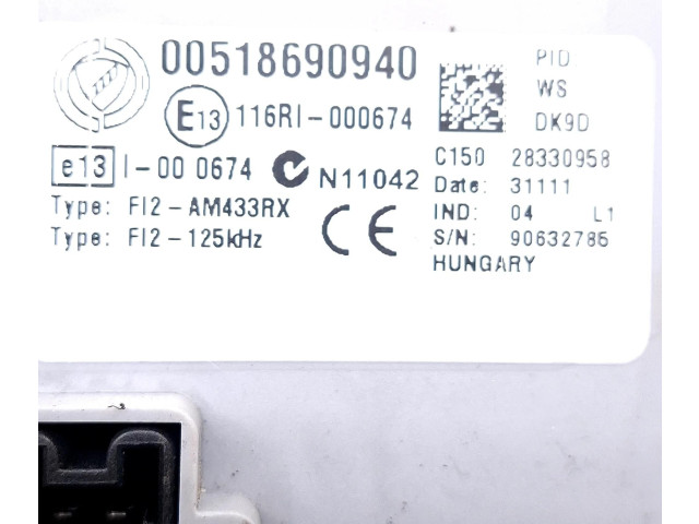 Комплект блоков управления 51904061, 9FYV568BL   Fiat Punto (199)